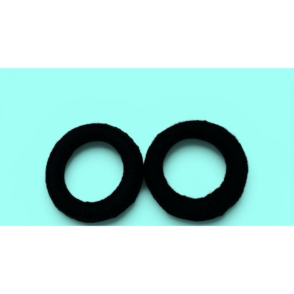 2 Mata Ortiz Pottery Olla Rings Hand Made Mexican Clay Black Yarn Mexico 3"
